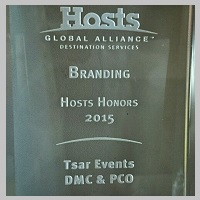 TSAR EVENTS DMC & PCO has become BRANDING HONORS AWARDS winner in Boston, USA 
